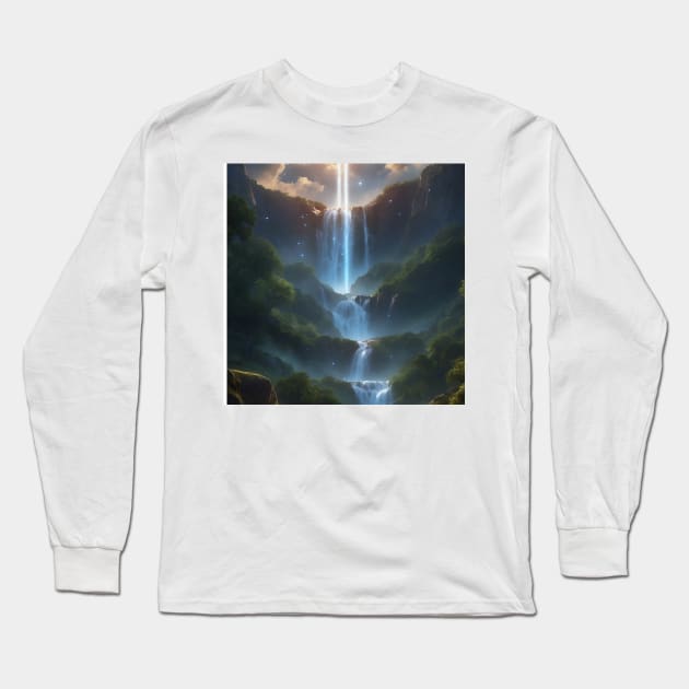 waterfall Long Sleeve T-Shirt by Jose Roberto LG